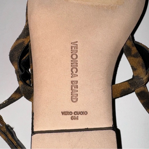 Veronica Beard Malinda Suede Leopard Strappy Sandals Flat Women’s Size 6 $295 - Picture 8 of 9